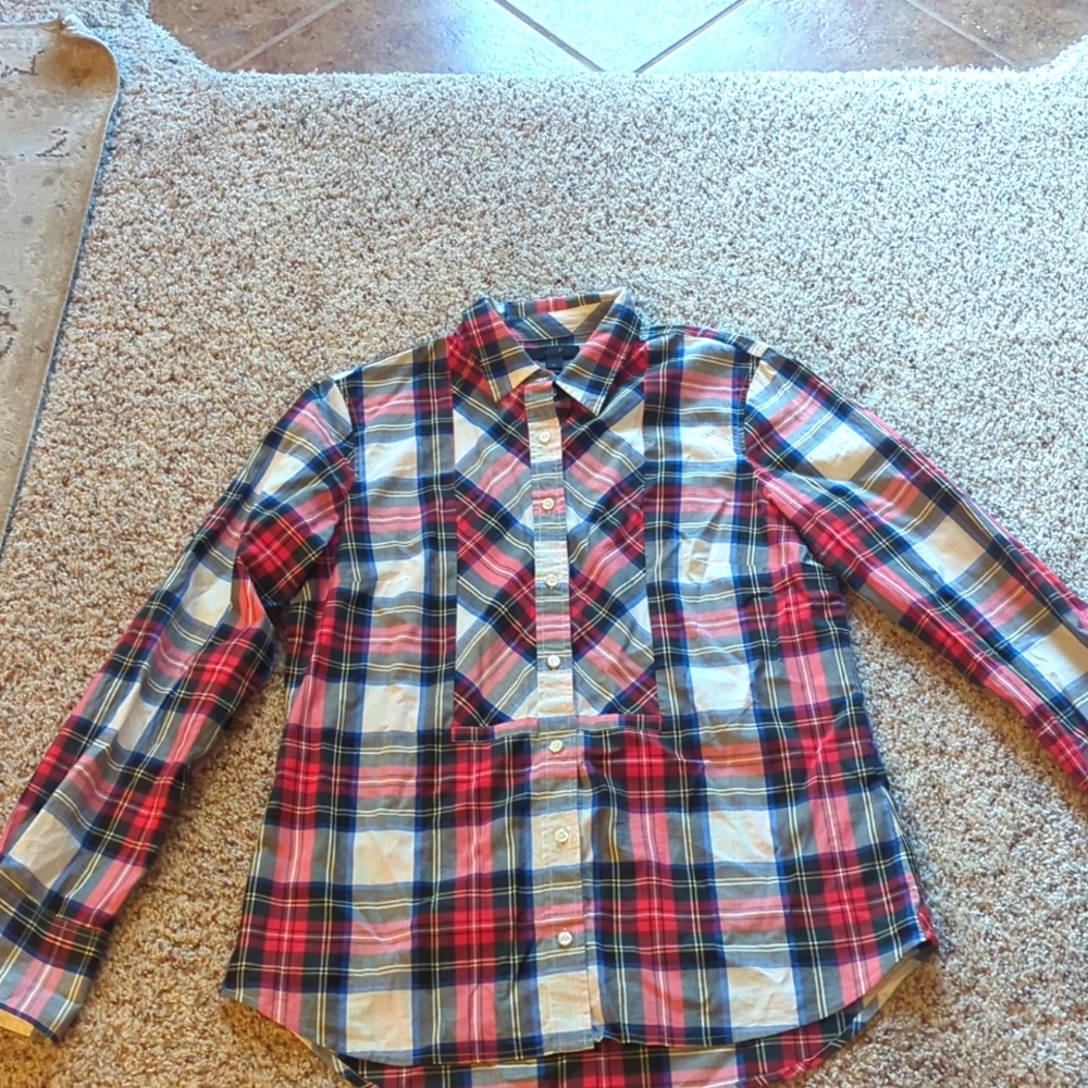 J Crew tartan plaid shirt size 6